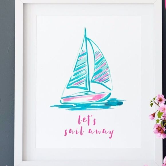 Lilly Sailboat Print - Picture 1 of 2